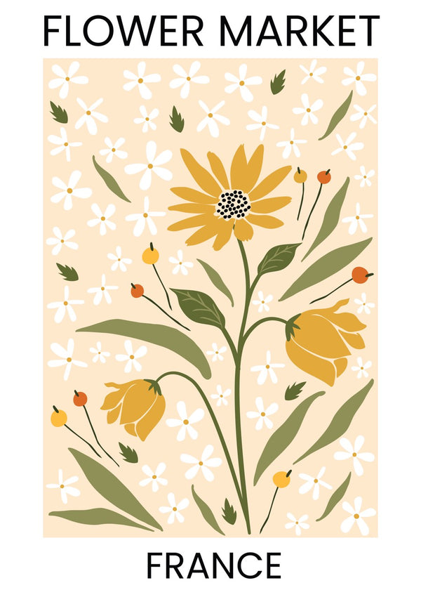 France Flower Print