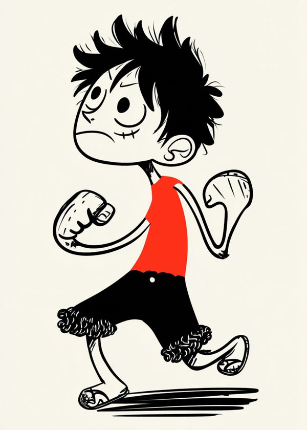 Luffy Caricature, One Piece