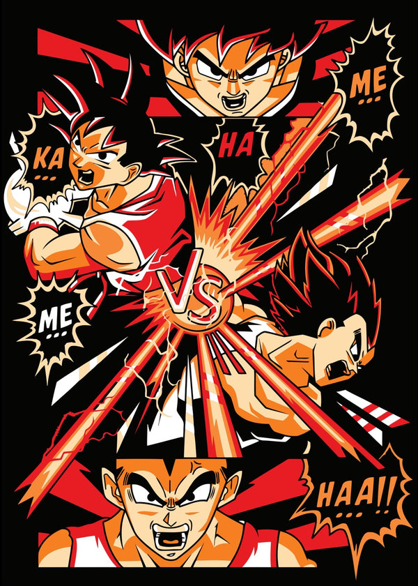 Goku vs Vegeta Comic Battle