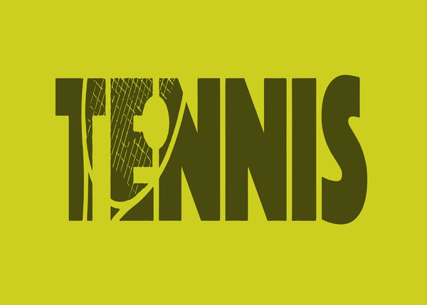 Tennis Bold Green Text