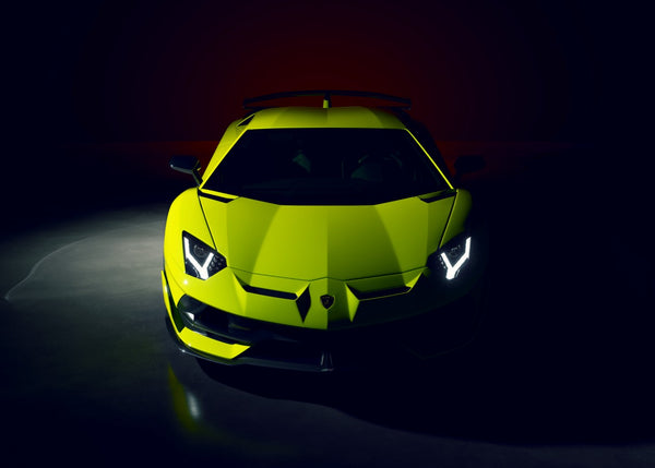 Green Lamborghini car