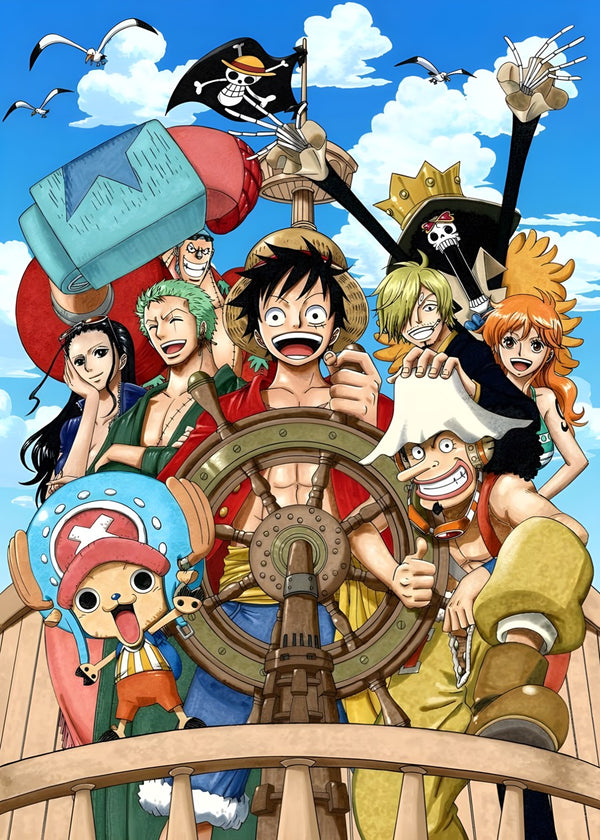 The Straw Hat Pirates at Helm, One Piece
