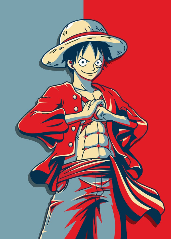 Monkey D. Luffy Two-Tone Art, One Piece