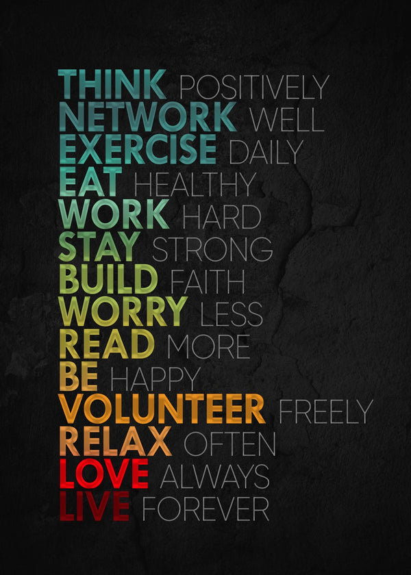 Think Positively Word Art