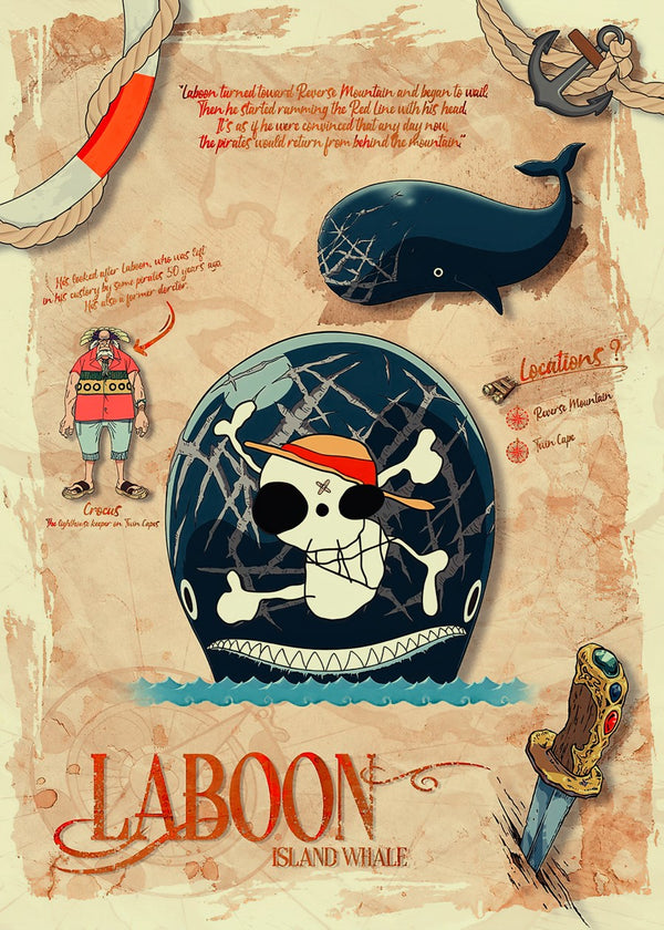 One piece, Laboon Island Whale Map