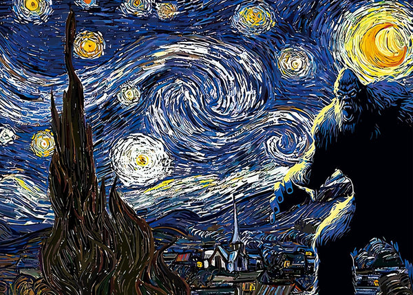 Starry night bigfoot animal
