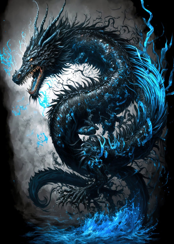 Fantasy Blue dragon