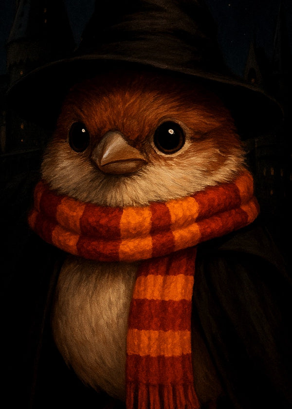 Cute scarf sparrow