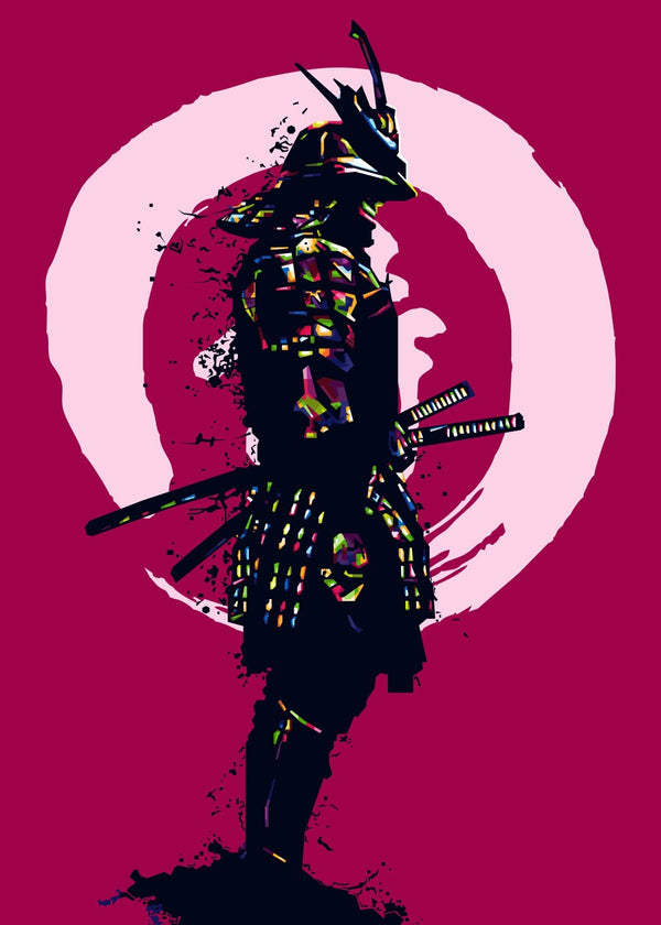 Japanese Samurai, pop art style