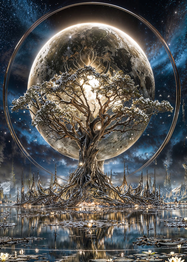 Lunar Tree over Mirror Lake