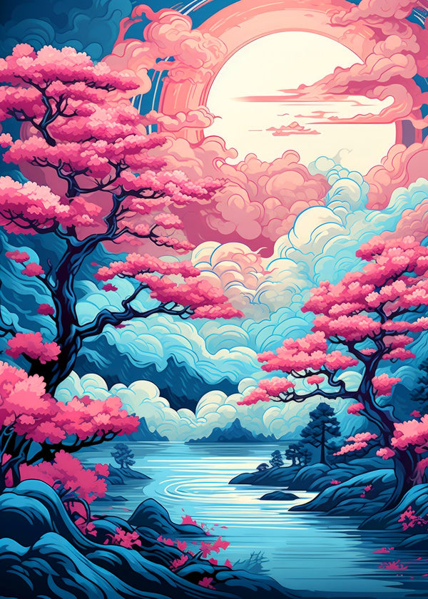 Twilight Over Sakura Valley