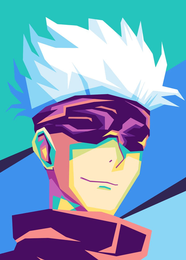 Gojo Satoru Pop Art Style, Jujutsu Kaisen