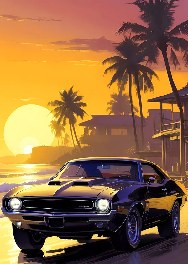 Sunset Muscle Car