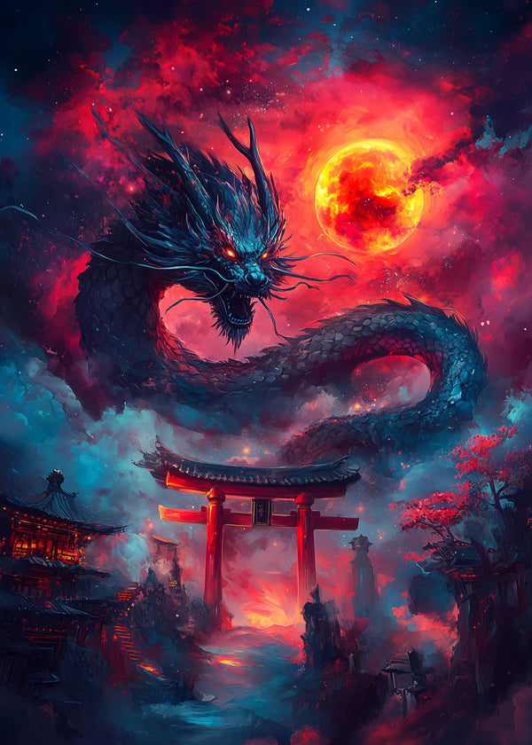 Dragon Beneath the Crimson Moon