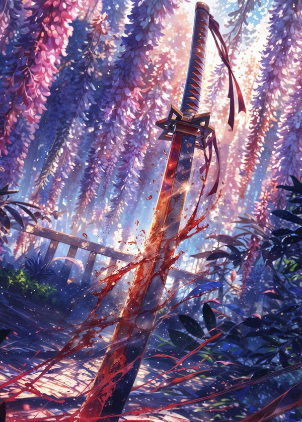 Bloodshed Katana in Wisteria
