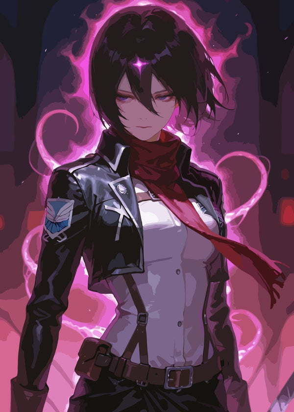 Mikasa Ackerman Neon Light
