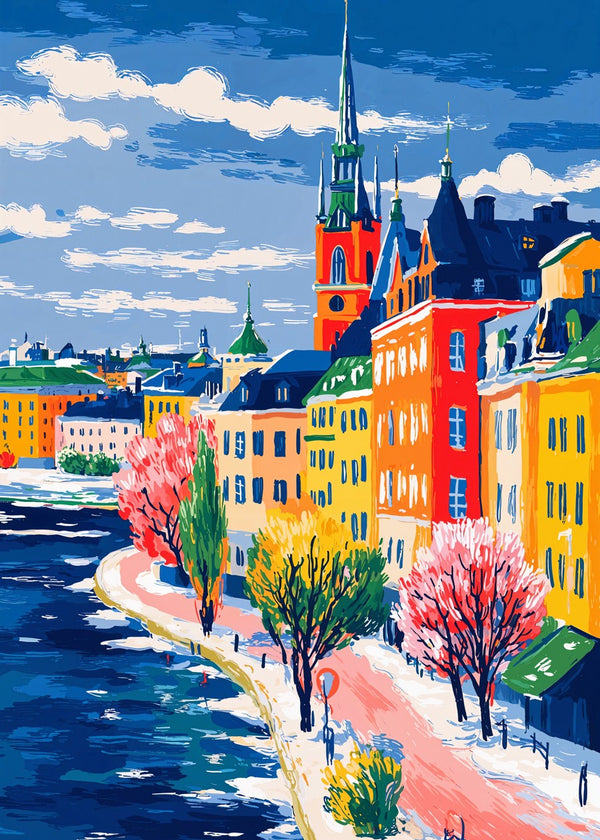 Fauvist Stockholm Waterfront
