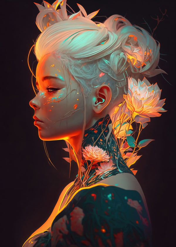 Flower Cyberpunk Girl