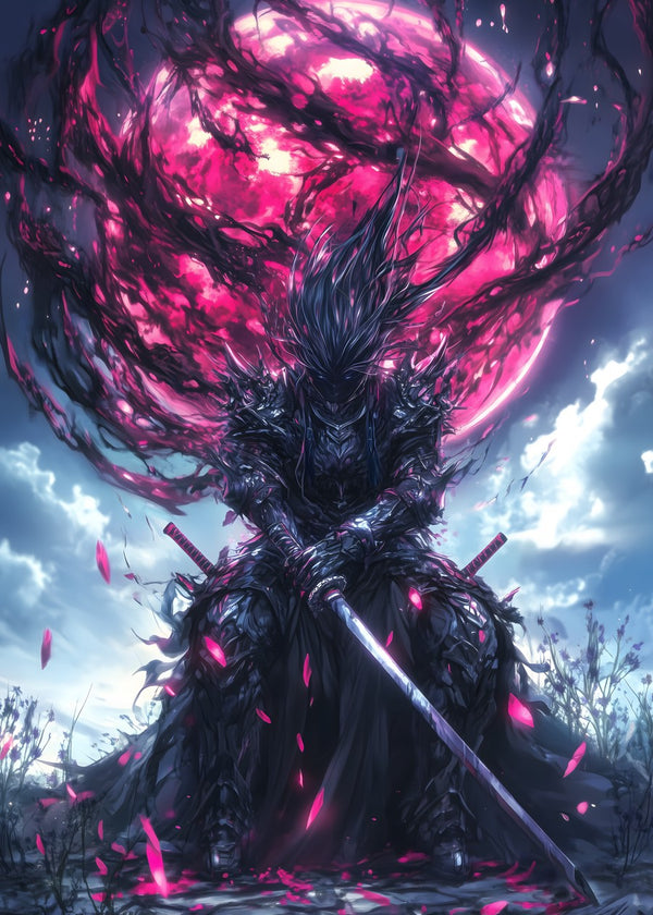 Warrior Under the Crimson Sky