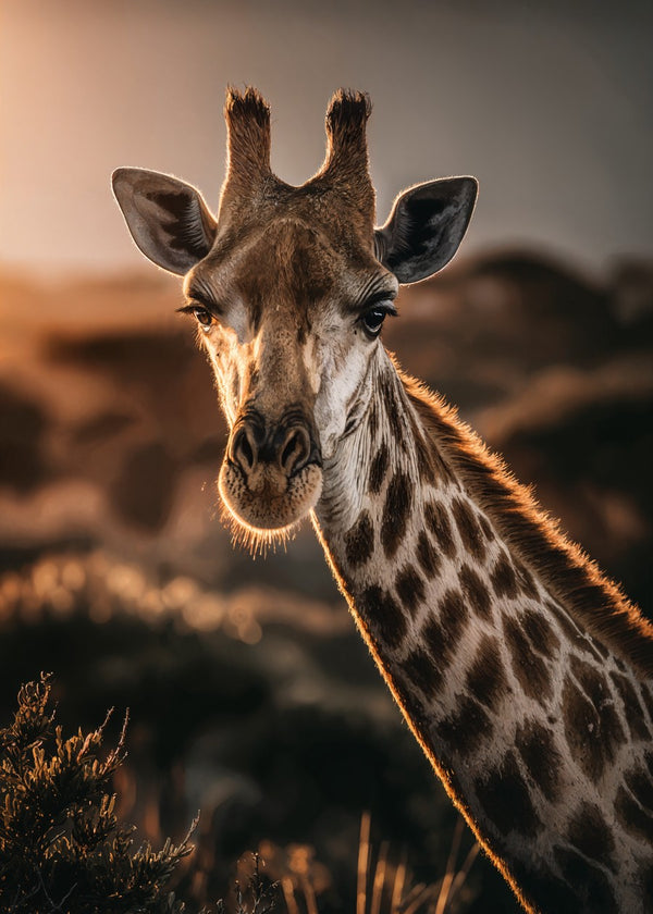 Sun-Kissed Giraffe Stare
