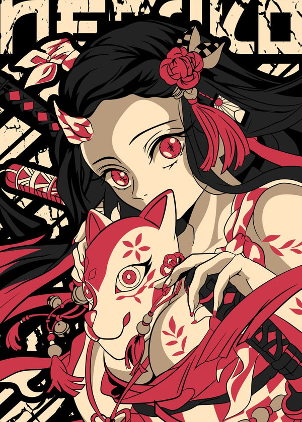 Nezuko Kitsune Style Art