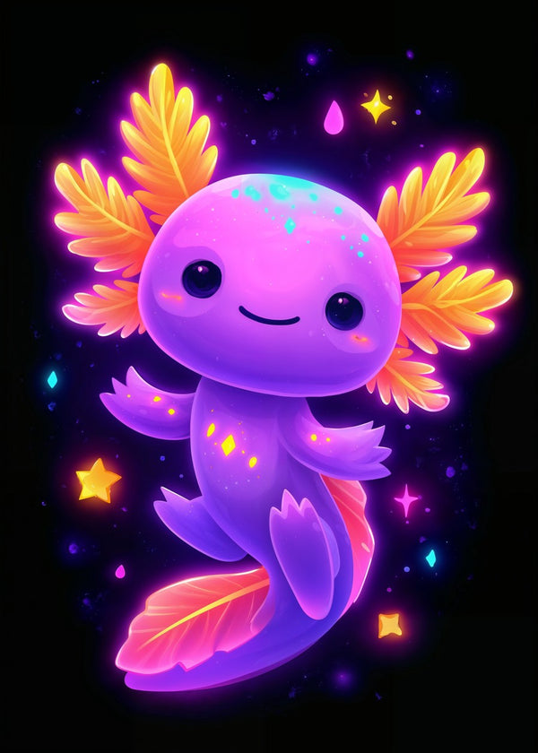 Neon Axolotl Magic
