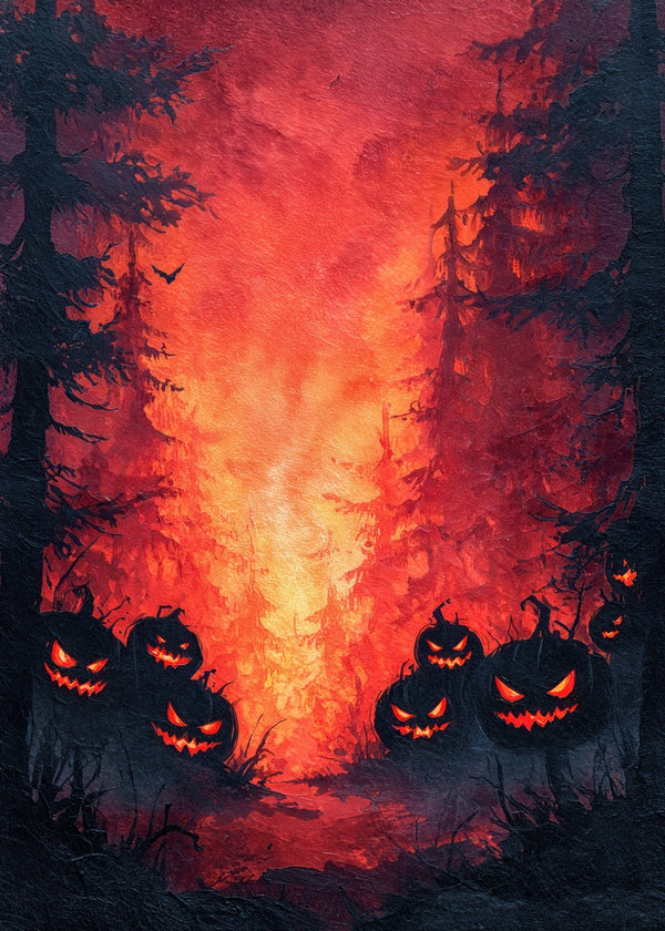 Eerie Glowing Pumpkins