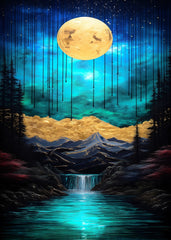 Golden Moonlight Cascade