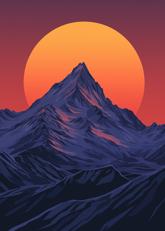 Golden Sunset Mountain 