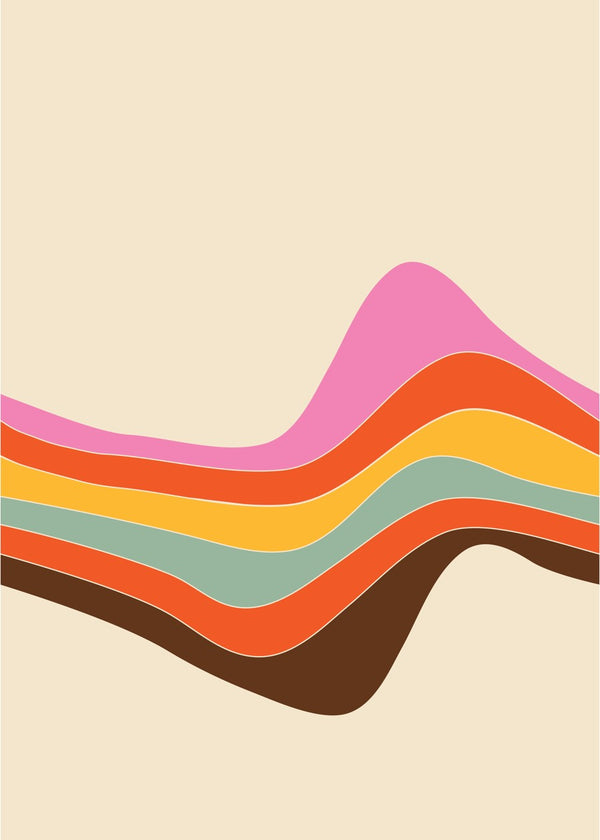 Retro Wave Abstract Art