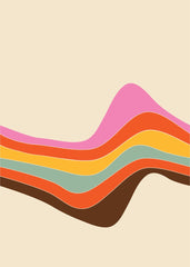Retro Wave Abstract Art
