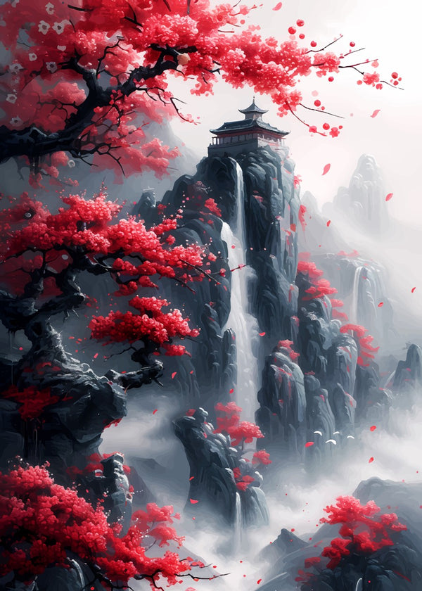 Cherry blossom landscape