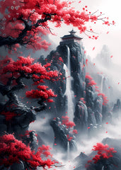 Cherry blossom landscape