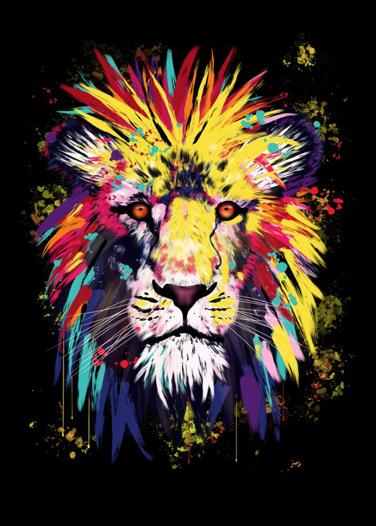 Lion Colour Splash