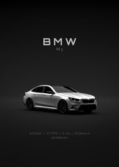 BMW M5 G90 2025 White Front Specs