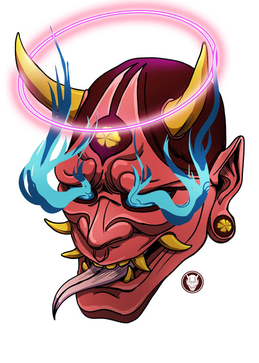 Japanese Hannya Mask Oni Demon