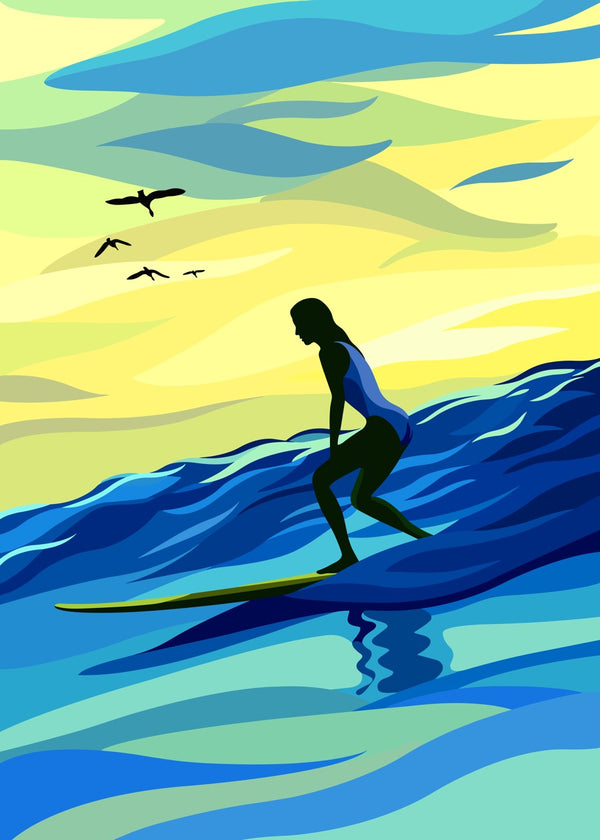 Surfing at Dawn Beach