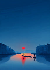 Venice Gondola at Sunset