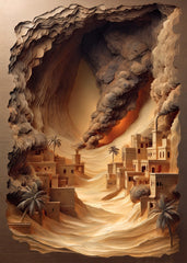 Desert Town Layered Artwork