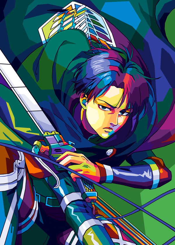 Levi Ackerman Wpap Pop Art