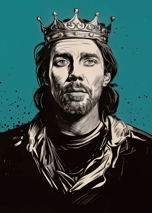 King wearing a crown