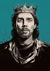 King wearing a crown