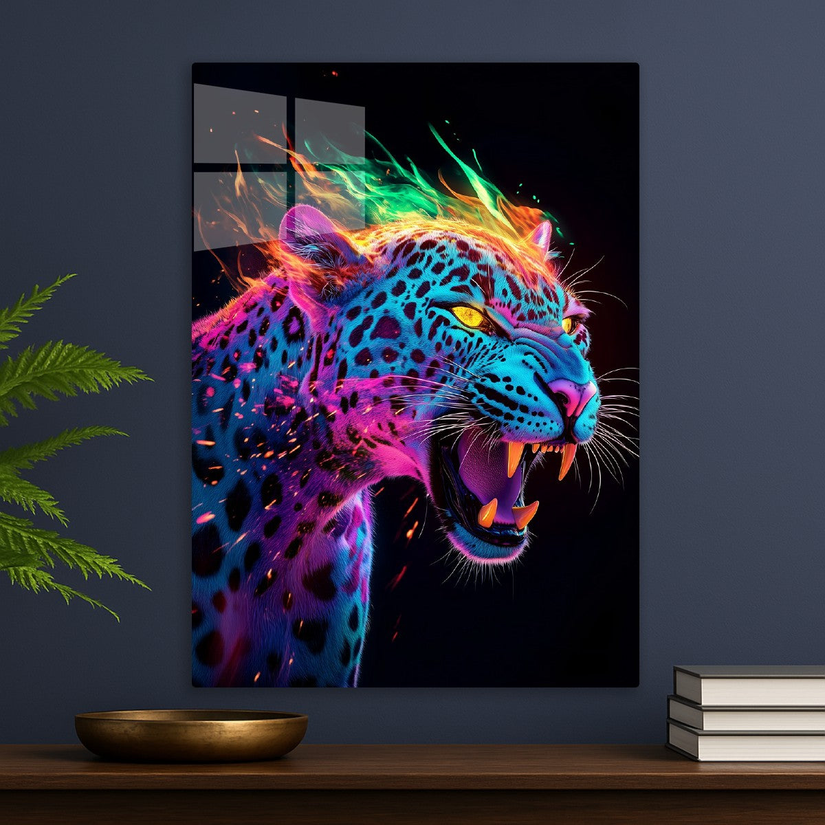 Leopard in Fiery Roar
