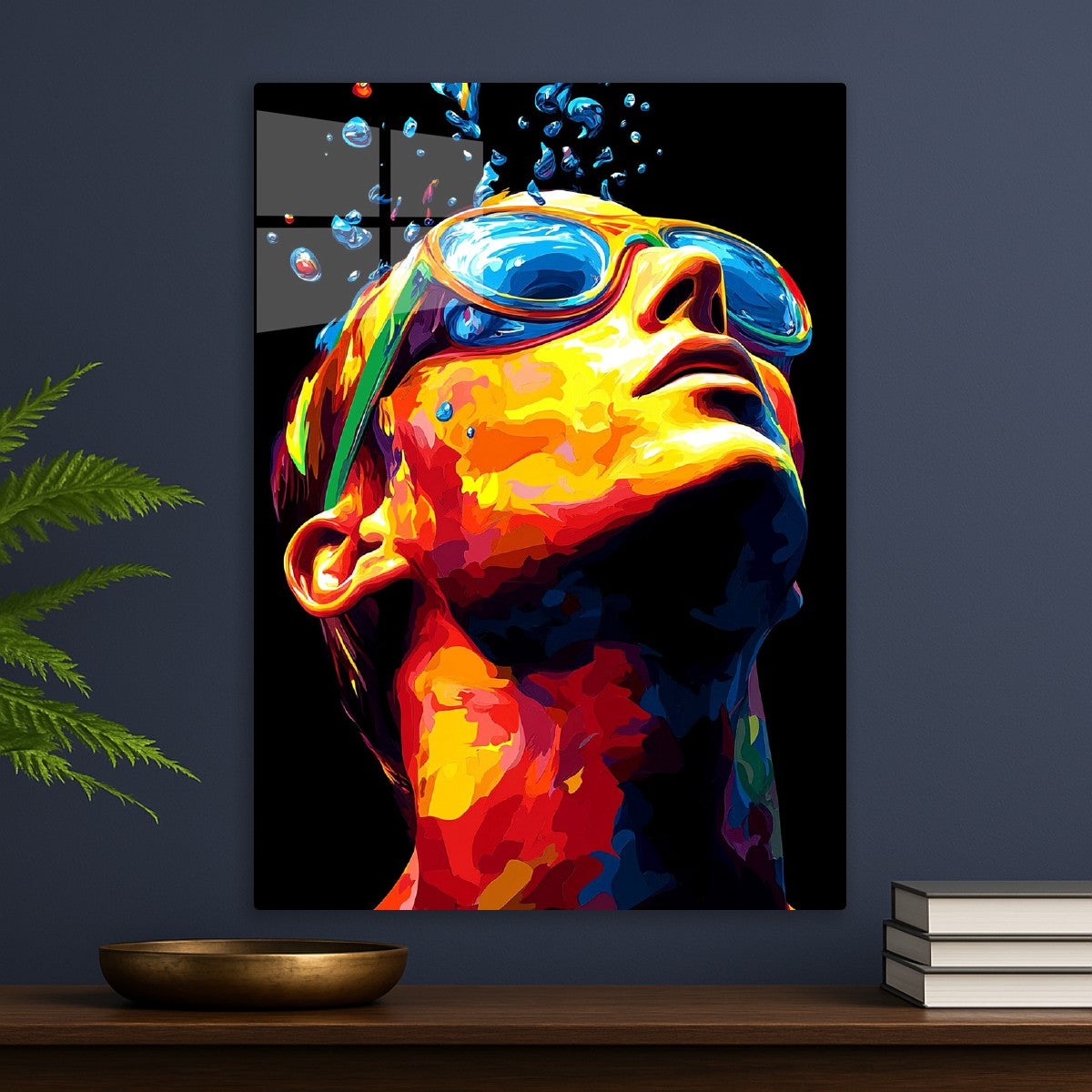 Colorful Swimmer Portrait
