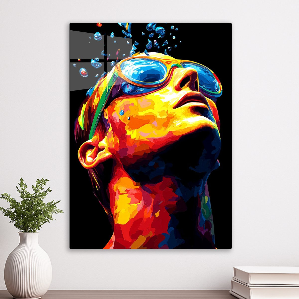 Colorful Swimmer Portrait