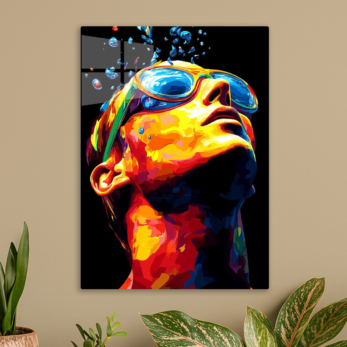 Colorful Swimmer Portrait