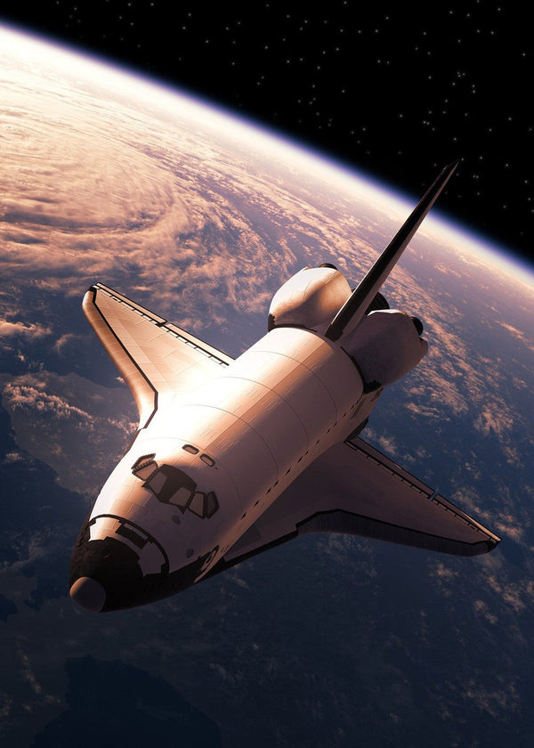 Space Shuttle Over Earth