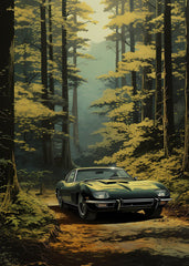 Forest Escape - Classic Car in a Mystical Woodland 10004