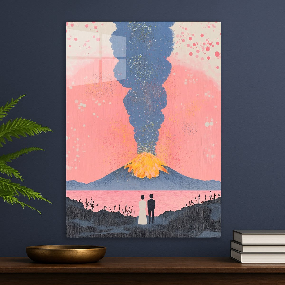 Dreamy Volcano Eruption with Couple