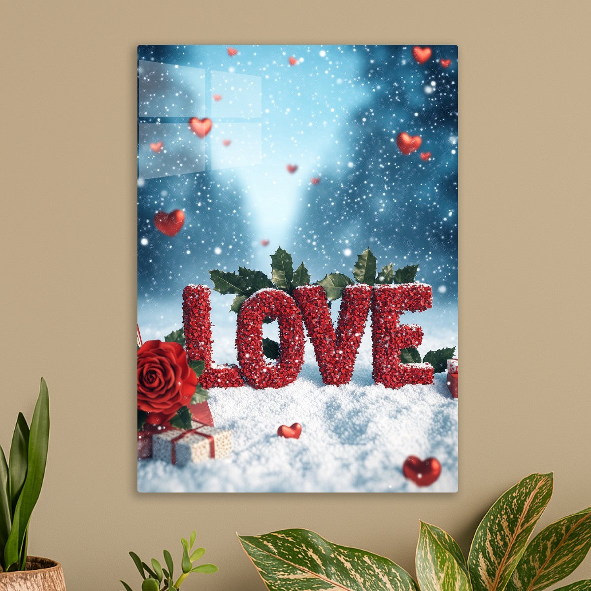 Rose of Love in Snow